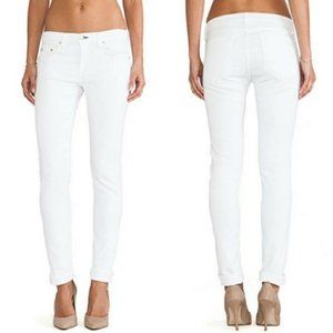 RAG & BONE The Dre Aged Bright White Boyfriend Jeans Sz 28